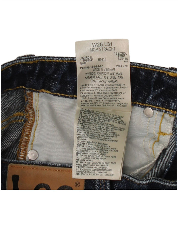 Blugi Lee Mom drepte pentru femei W25 L27 bumbac bleumarin