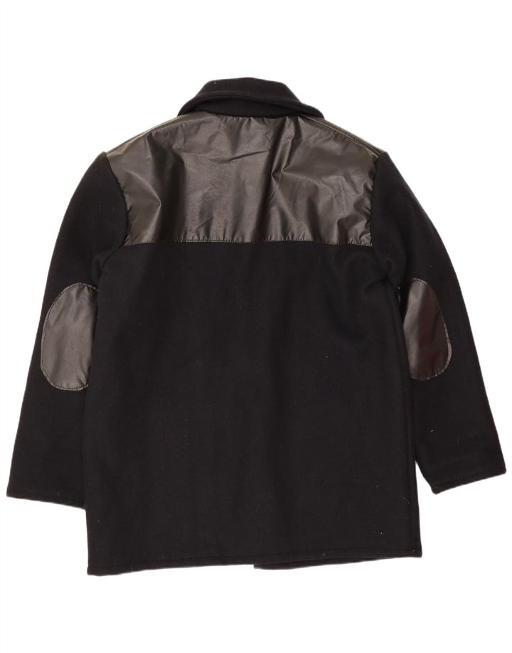 Jachetă Bomber Vintage pentru bărbați UK 38 Mediu Lână color-block bleumarin
