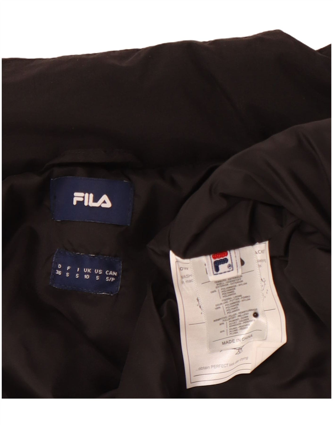 Jachetă căptușită pentru femei FILA UK 10 Small Poliamidă neagră