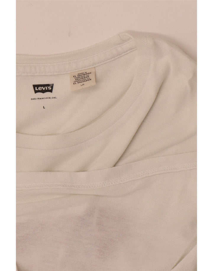 Tricou grafic pentru bărbați Levi's Top Large White