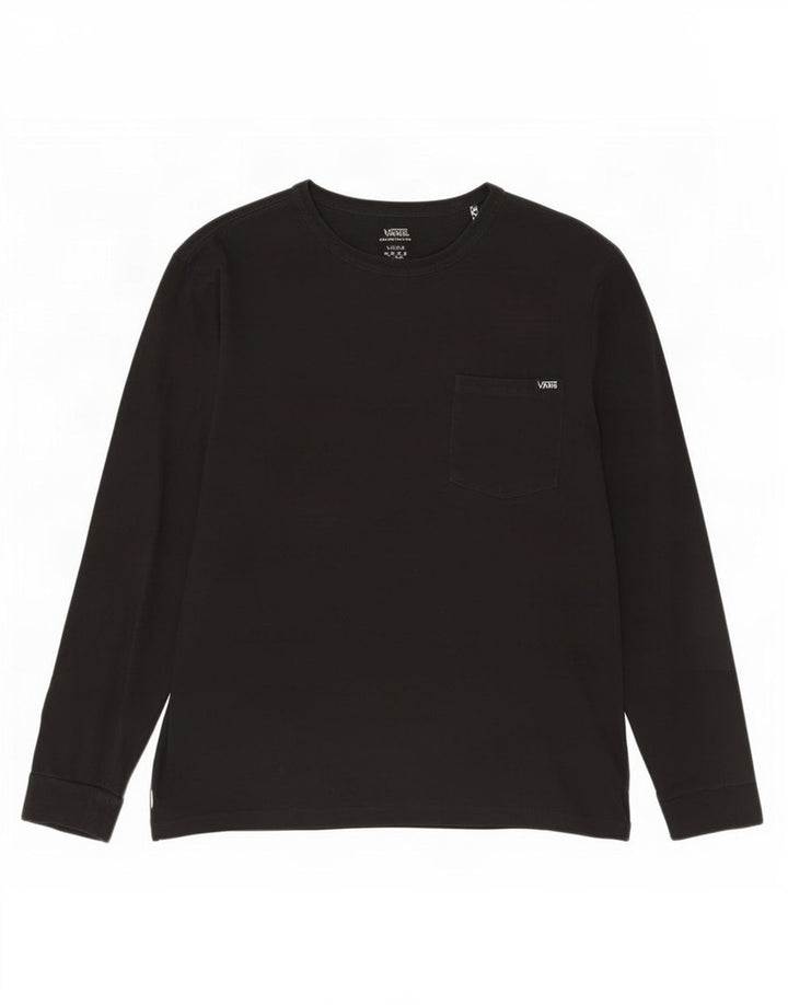 Top pentru femei Vans cu mânecă lungă UK 16, mare, negru, bumbac