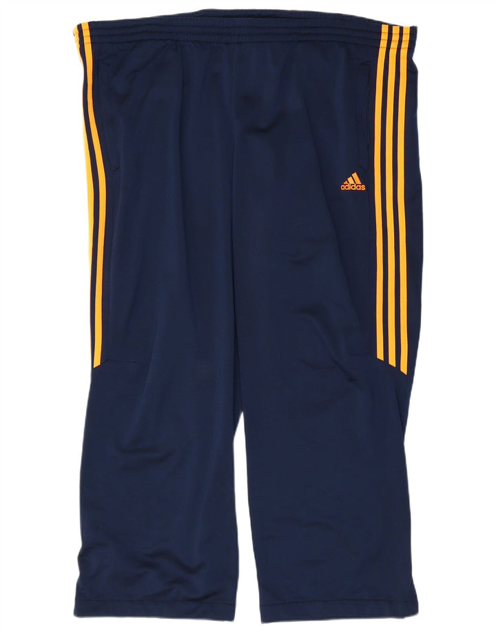 Pantaloni de trening pentru bărbați Adidas 2XL, poliester color-bloc, albastru bleumarin