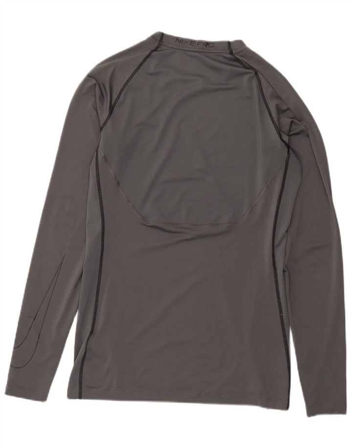 Tricou pentru bărbați Nike Dri Fit Top cu mânecă lungă, gri mediu, poliester