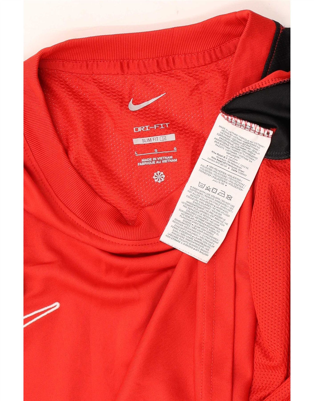 Tricou pentru bărbați Nike Dri Fit Top mare, roșu, poliester color bloc