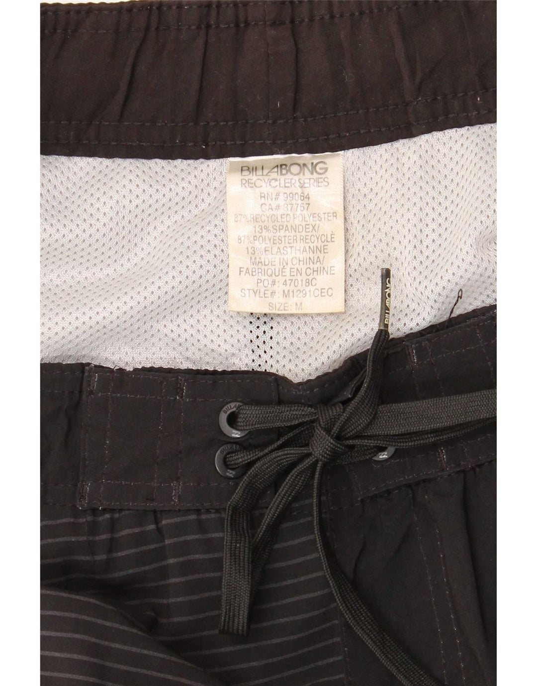Pantaloni scurți de înot grafic pentru bărbați Billabong, poliester geometric negru mediu