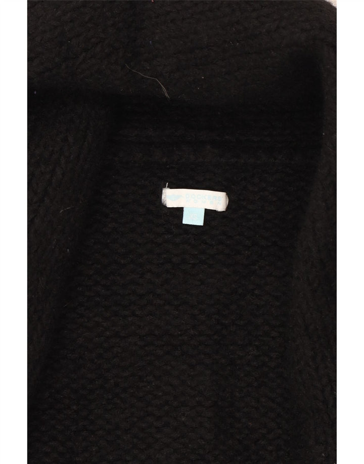 DOCKERS Womens Open Cardigan Sweater UK 6 XS Black Vintage Dockers and Second-Hand Dockers from Messina Hembry 