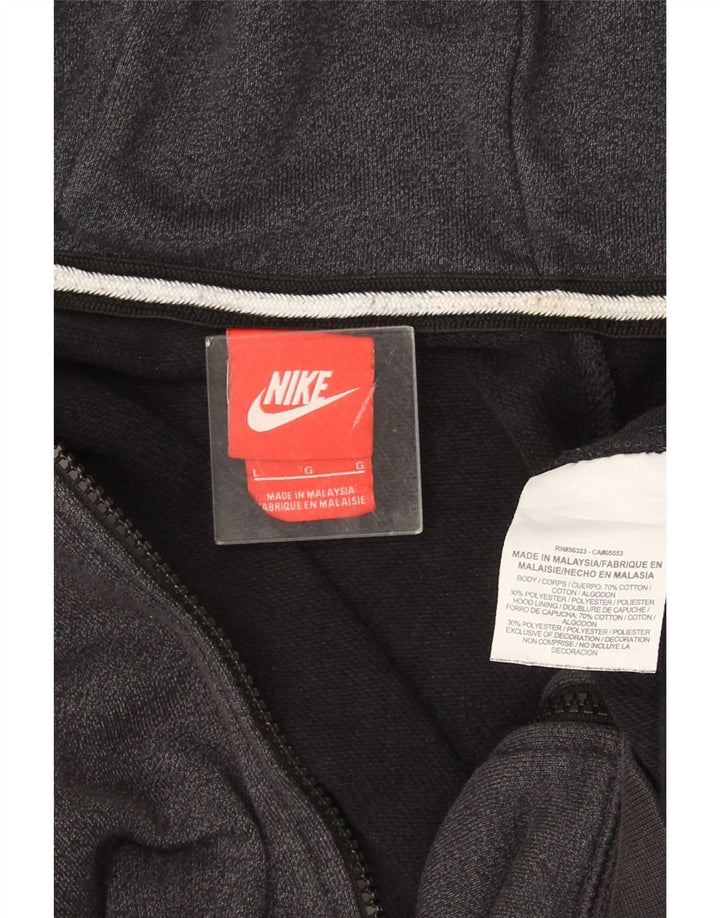 Pulover Nike pentru bărbați cu fermoar, bumbac mare, gri