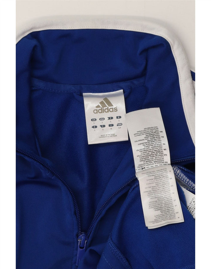 Trening pentru bărbați Adidas Top Jachetă Mic, albastru, poliester color bloc