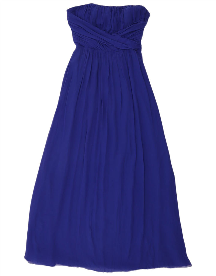 Rochie Ted Baker pentru femei, fără bretele, mărime 3, mătase albastră medie
