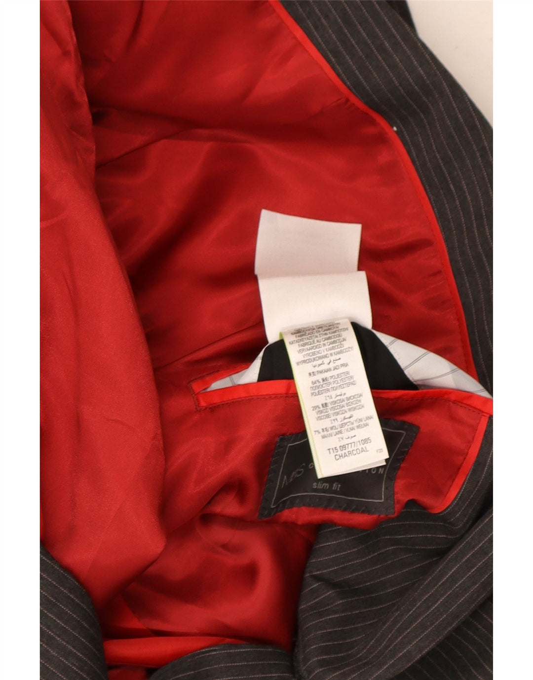 Jachetă pentru bărbați Marks & Spencer cu 2 nasturi, UK 44 XL, gri cu dungi
