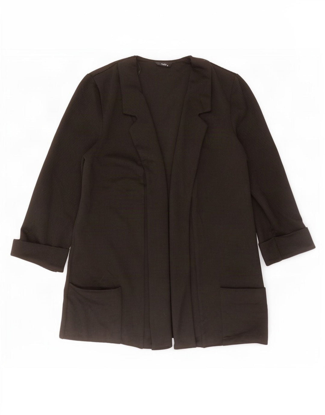 Top cardigan M&Co pentru femei cu mâneci 3/4 UK 14 Poliester mediu negru