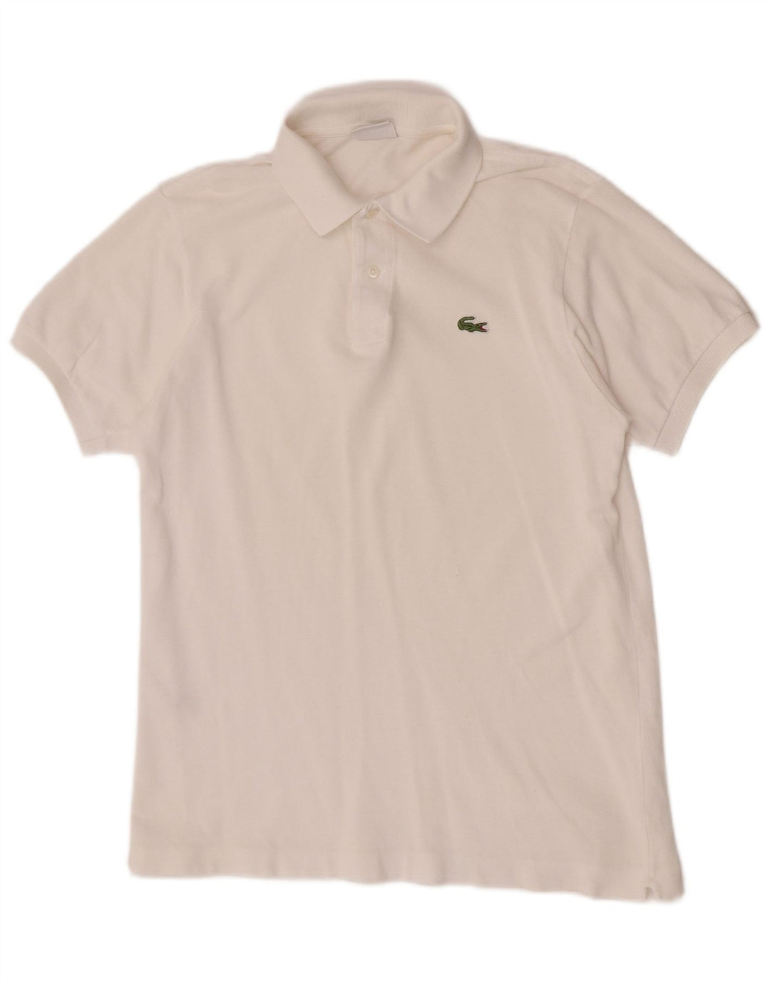 Tricou polo Lacoste pentru bărbați, mărimea 4, bumbac alb mediu