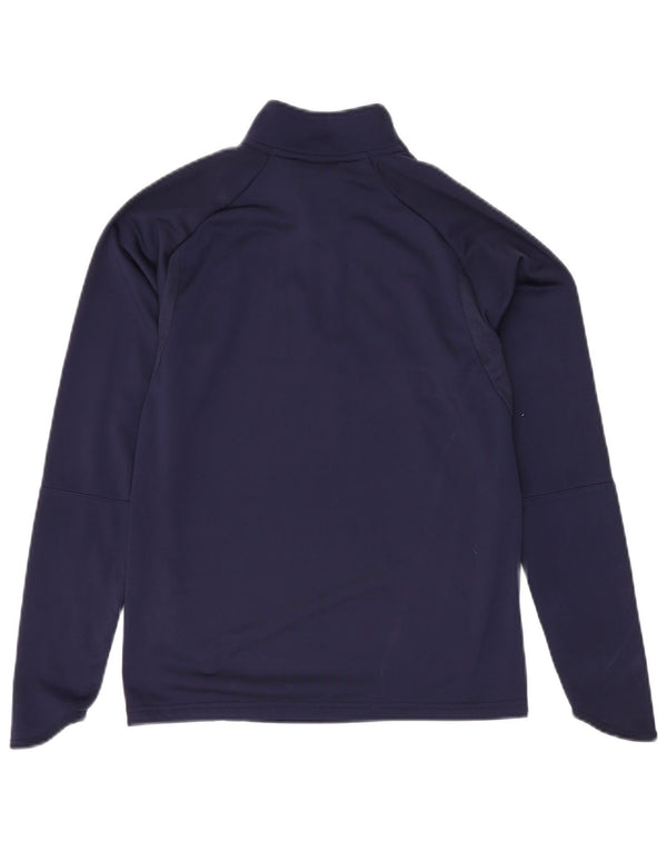 PUMA Băieți Zip Neck Top Manecă Lungă 13-14 Ani Bleumarin Poliester
