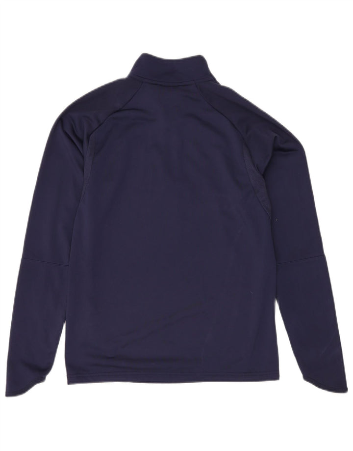 PUMA Băieți Zip Neck Top Manecă Lungă 13-14 Ani Bleumarin Poliester