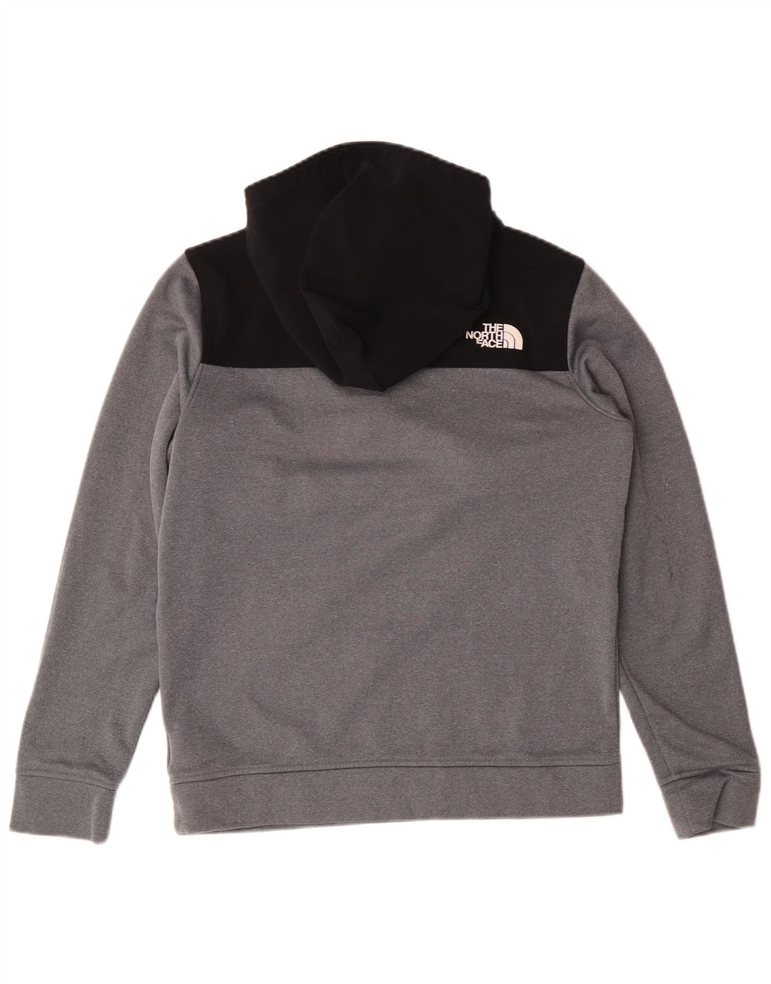 The NORTH FACE Pulover cu glugă cu fermoar și gât pentru băieți 14-15 ani XL, gri, bloc de culoare