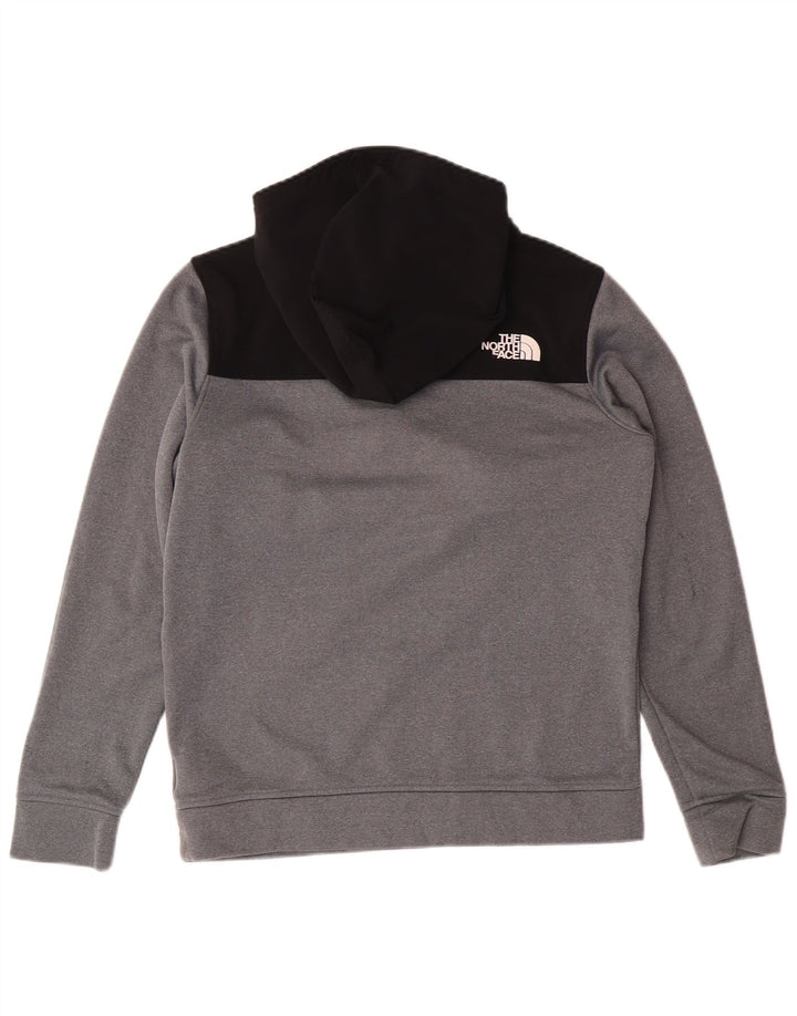 The NORTH FACE Pulover cu glugă cu fermoar și gât pentru băieți 14-15 ani XL, gri, bloc de culoare