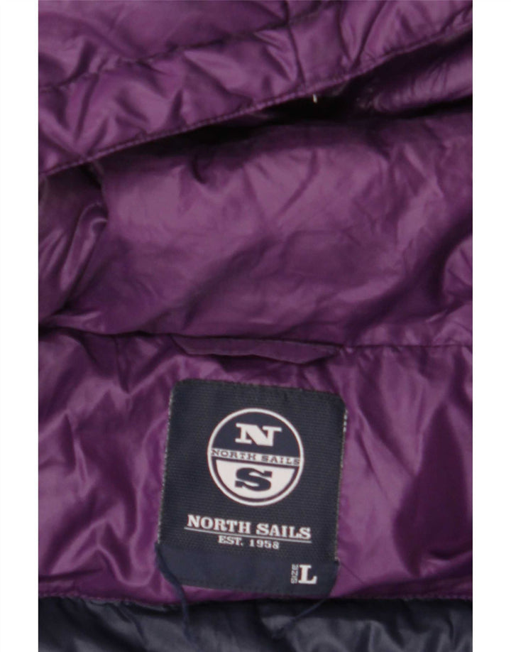 Jachetă căptușită cu glugă North Sails pentru femei UK 16 Large Purple Polyamide