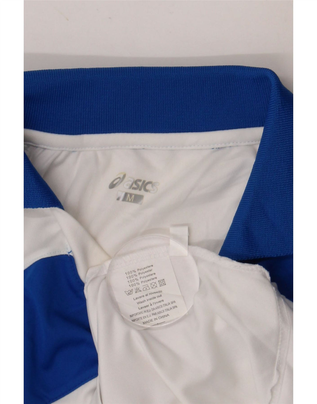 Tricou polo ASICS pentru bărbați, alb mediu, poliester color bloc