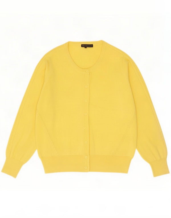 Pulover cardigan pentru femei Marks & Spencer UK 20 2XL Bumbac galben