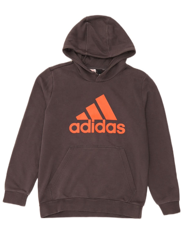 Adidas Boys Graphic Hoodie Jumper 13-14 Years Grey