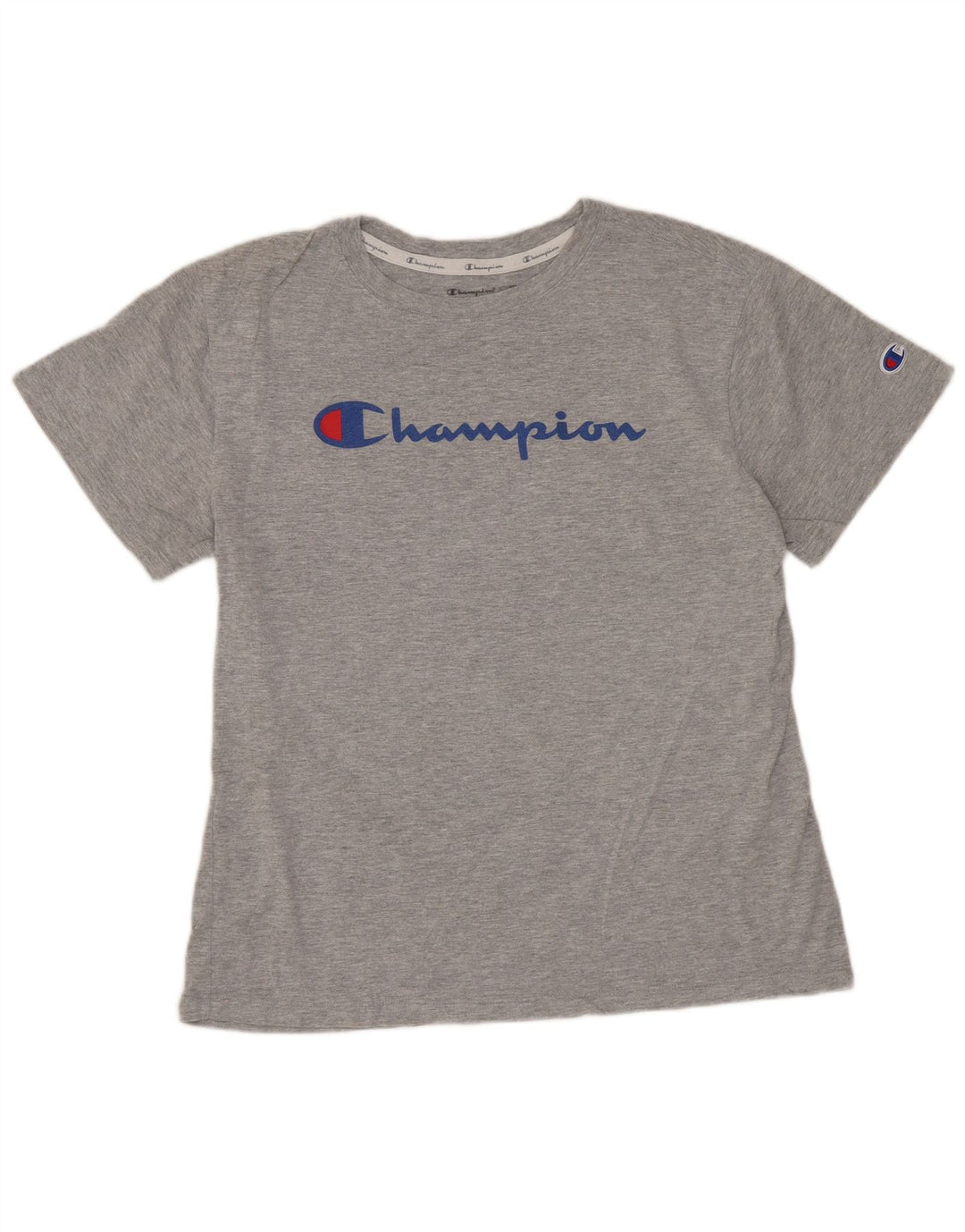 Tricou grafic CHAMPION pentru femei Top UK 12 Medium Gri Bumbac