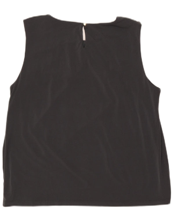 Top bluză fără mâneci pentru femei Calvin Klein UK 18 XL poliester gri