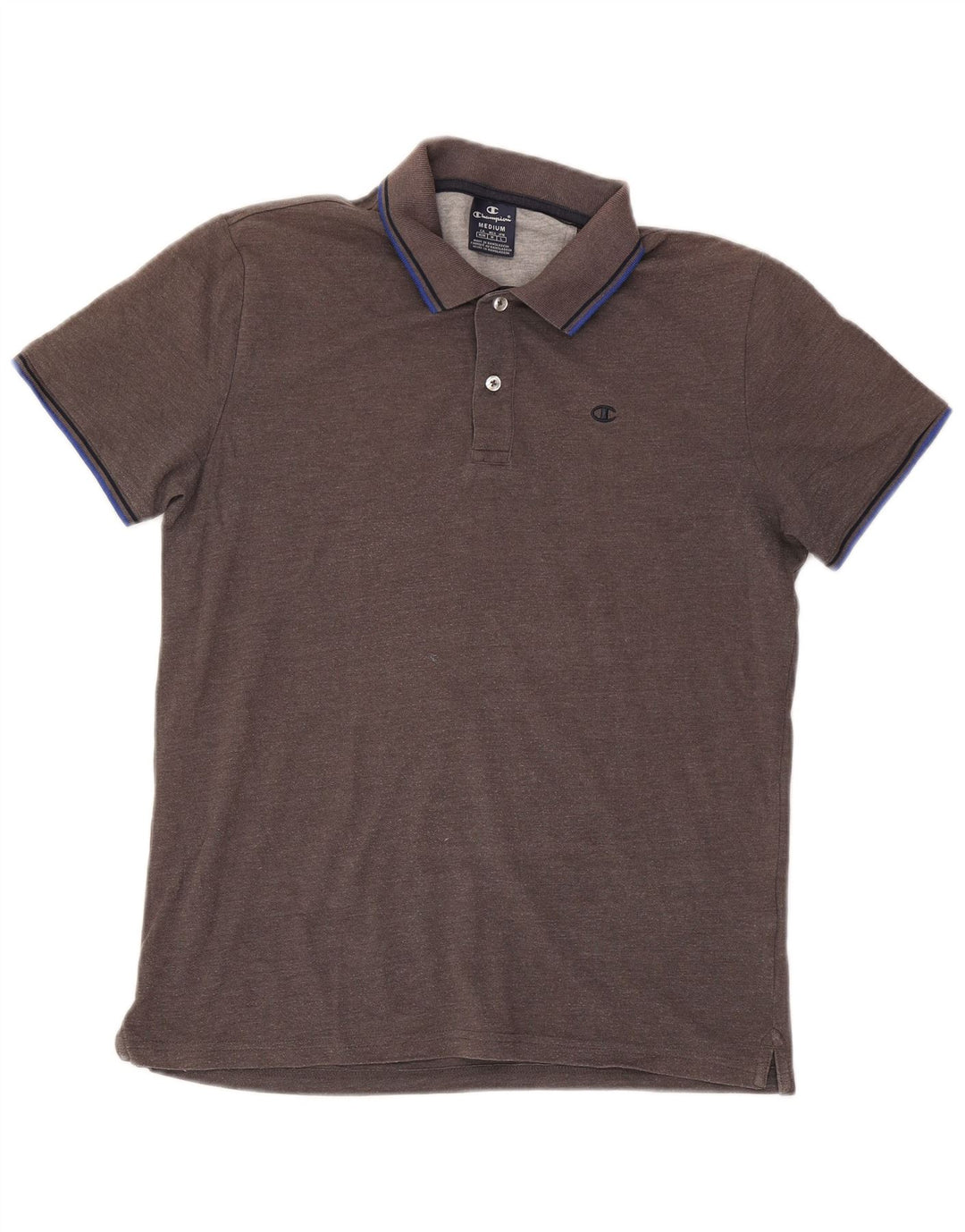 Tricou polo Champion pentru bărbați, bumbac cu dungi gri mediu