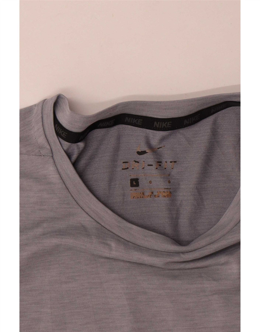 Tricou Nike Dri Fit pentru bărbați Top mare din poliester gri