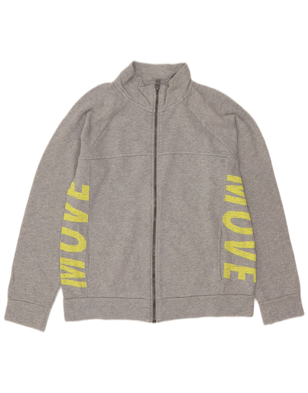 Jachetă de top pentru trening grafic Benetton pentru băieți 11-12 ani 2XL, gri cu pete