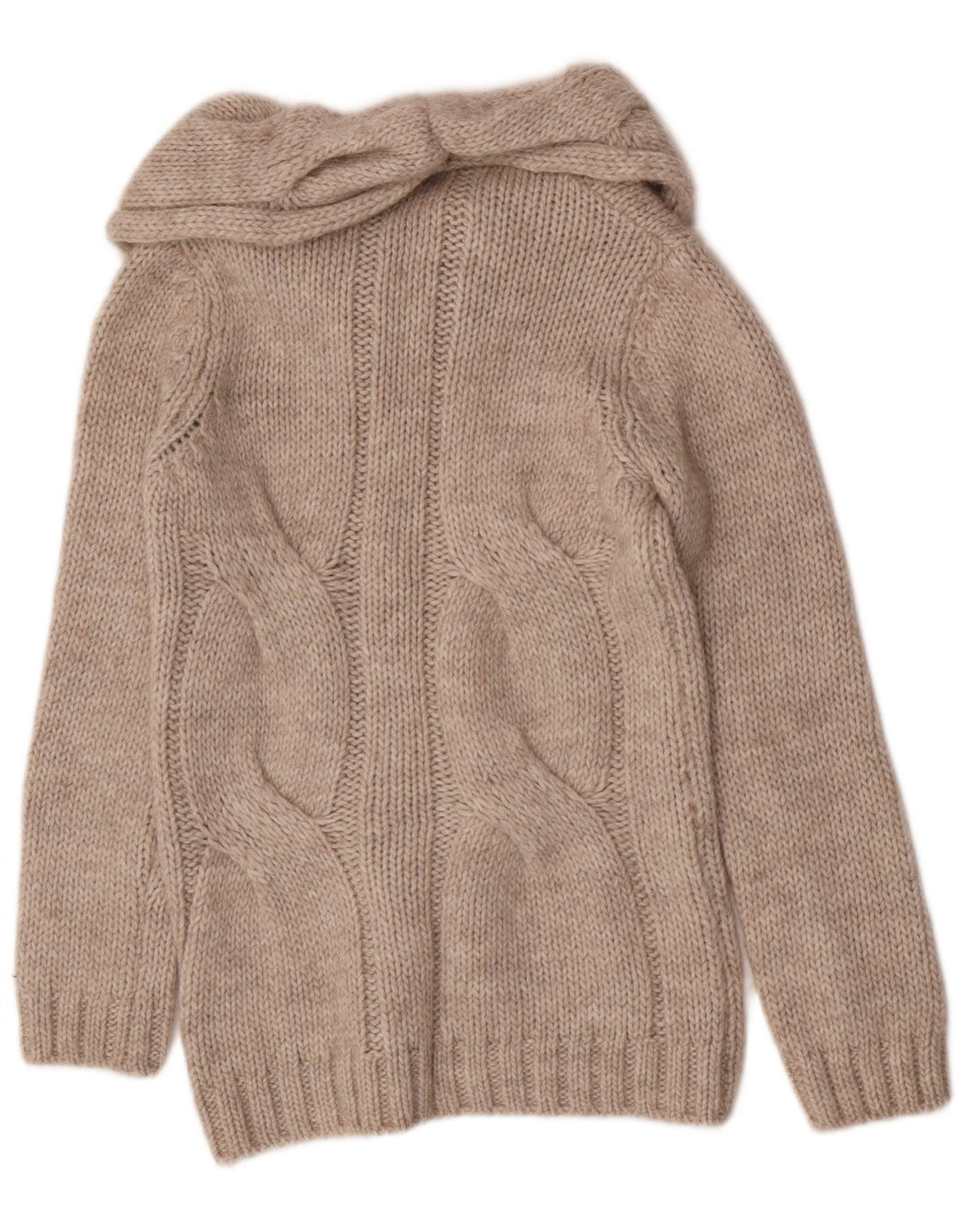 Pulover pentru femei Marks & Spencer cu gât rulat UK 8 Mic Bej Acrilic