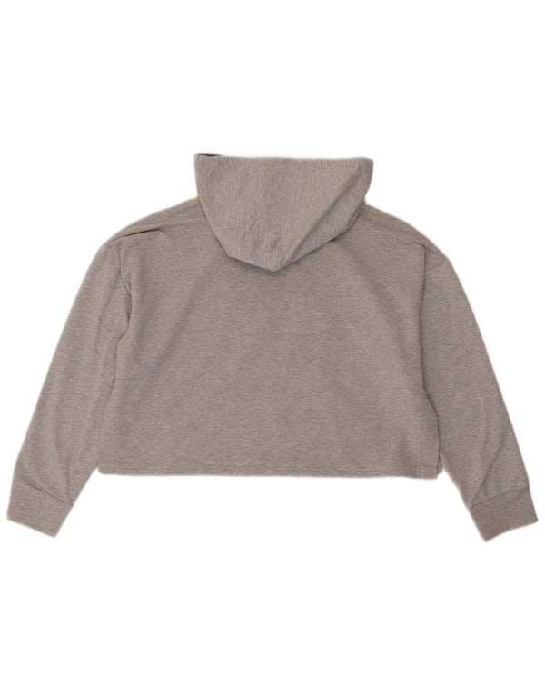 Jumper Puma pentru damă, supradimensionat, cu grafic Crop, bumbac, gri mediu, UK 14