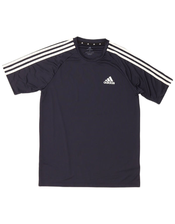 Tricou pentru bărbați Adidas Top mic, poliester bleumarin