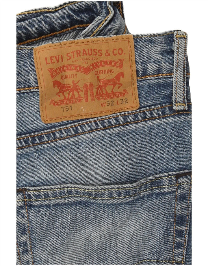 Blugi drepti pentru bărbați Levi's 751 W32 L32 Bumbac albastru