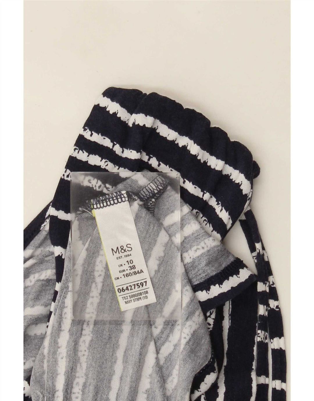 Rochie A-Line pentru femei Marks & Spencer UK 10 Mic bleumarin cu dungi