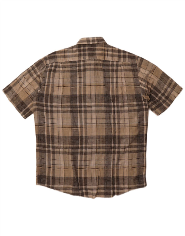 Cămașă cu mânecă scurtă pentru bărbați Belmonte Mărimea 42, mare, bej, din bumbac