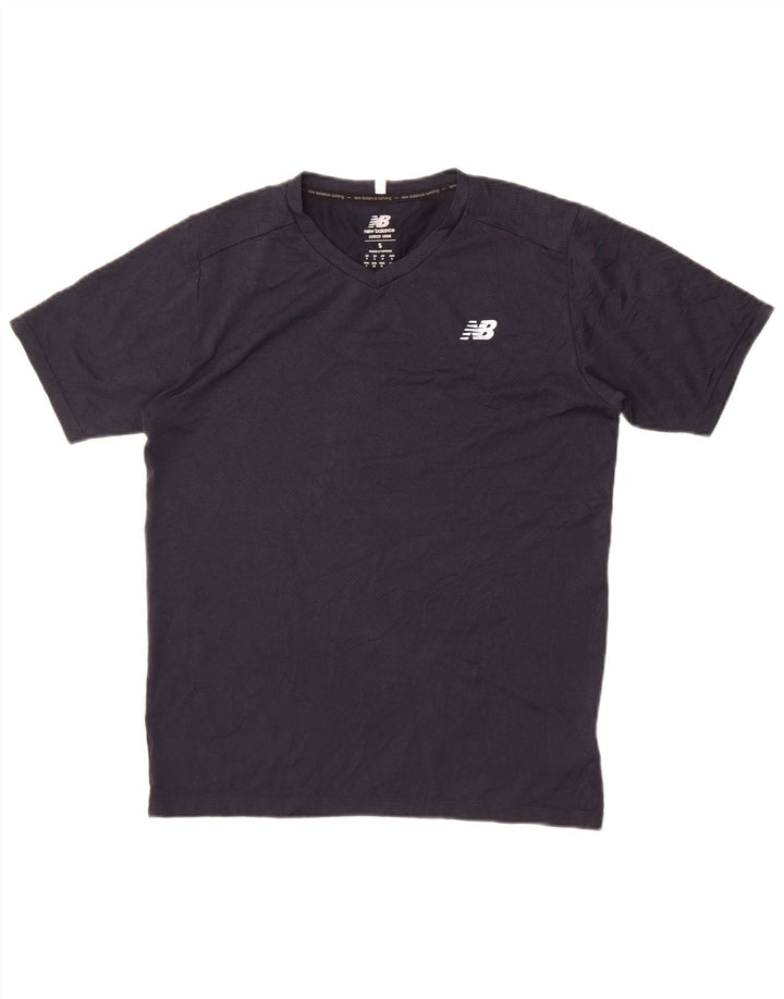 Tricou pentru bărbați New Balance Top mic din poliester bleumarin