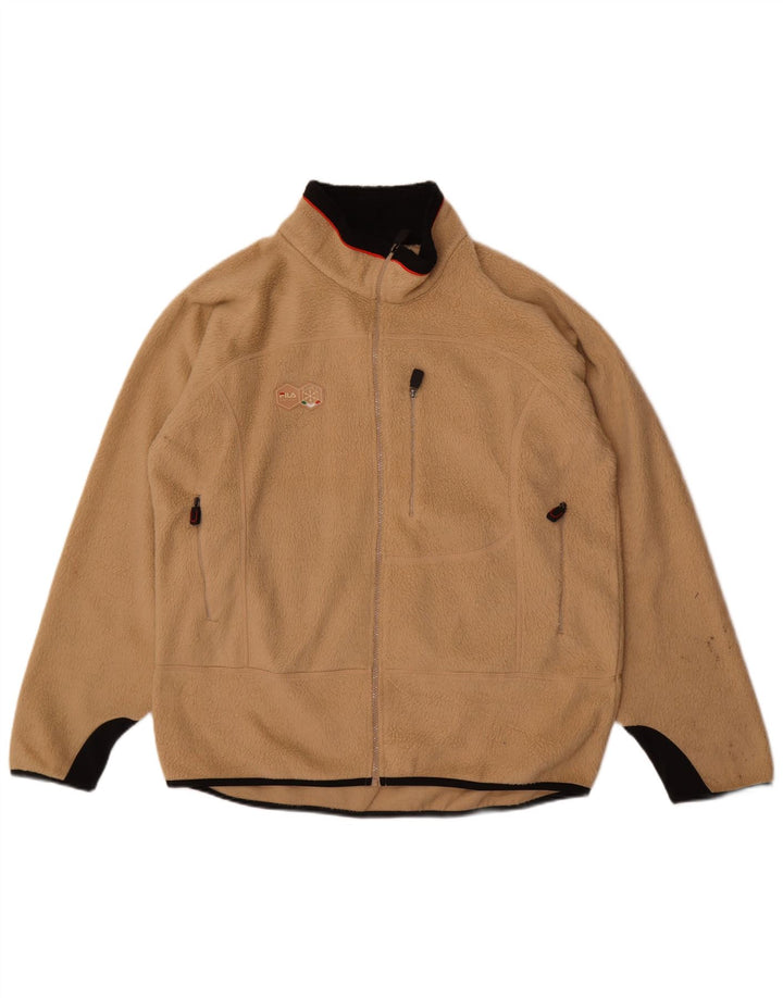 Jachetă pentru bărbați Fila Fleece UK 44 2XL Bej Colorblock