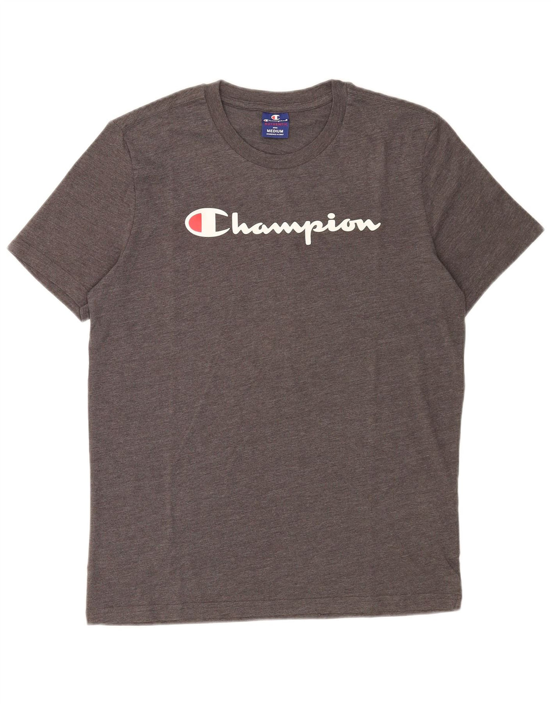 Tricou grafic pentru bărbați Champion Top din bumbac gri mediu