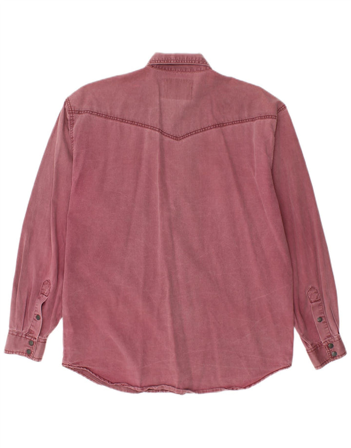 Cămașă Western Denim pentru bărbați WRANGLER Bumbac Mic Burgundy