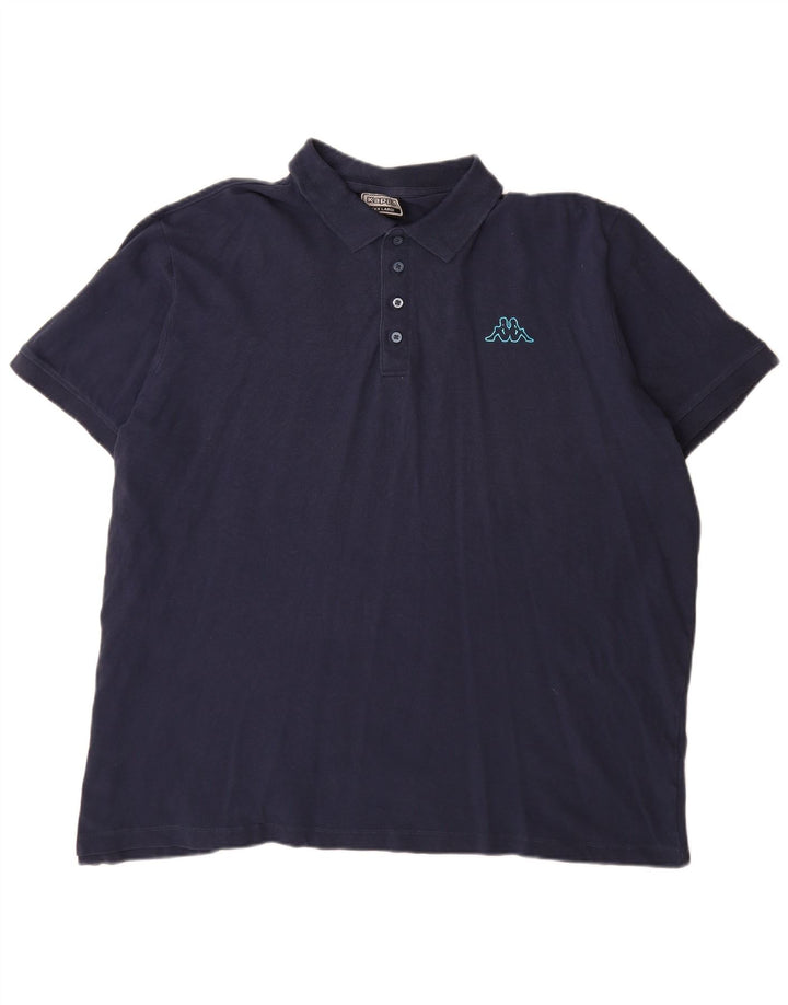 Cămașă polo pentru bărbați Kappa 3XL bumbac bleumarin