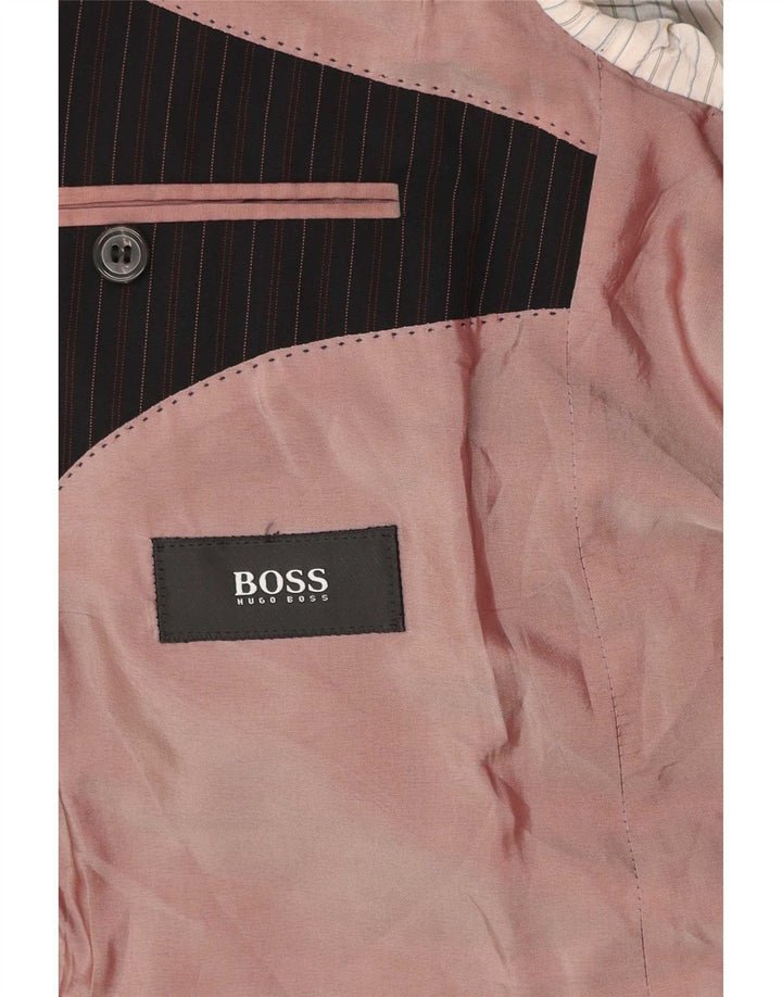 Blazer pentru bărbați Hugo Boss, cu 3 nasturi, IT 52 XL, lână neagră, clasică
