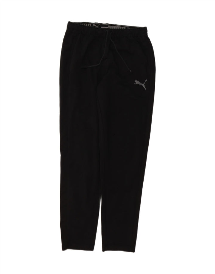 PUMA Mens Tracksuit Trousers Medium Black Cotton