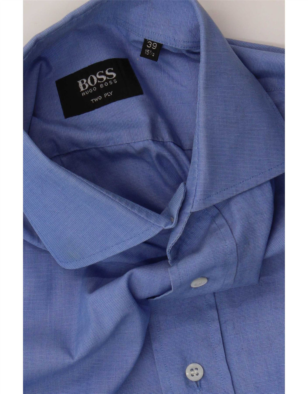 Cămașă pentru bărbați Hugo Boss Mărimea 39 15 1/2 Bumbac albastru mediu
