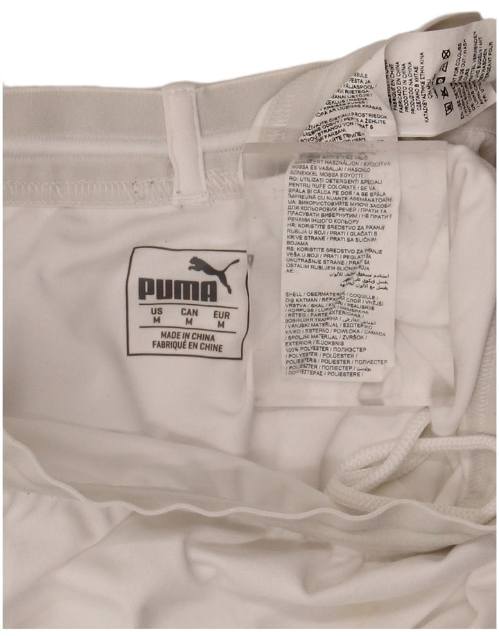 Pantaloni scurți sport PUMA pentru bărbați, poliester alb mediu