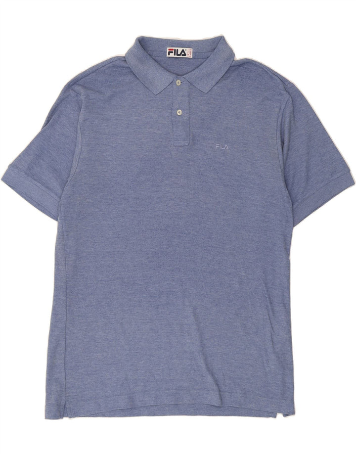 FILA Mens Polo Shirt IT 50 Medium Blue Cotton Vintage Fila and Second-Hand Fila from Messina Hembry 