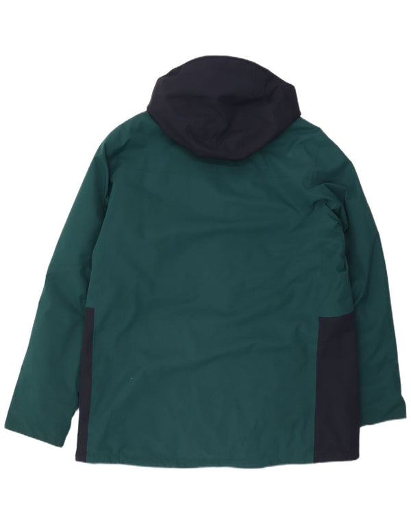 Jack Wolfskin Jachetă de vânt cu glugă pentru bărbați UK 50 3XL Verde Colorblock