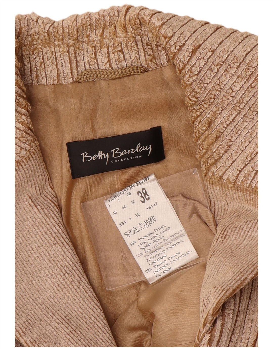 Blazer Betty Barclay pentru femei UK 12 Medium Bej Poliuretan