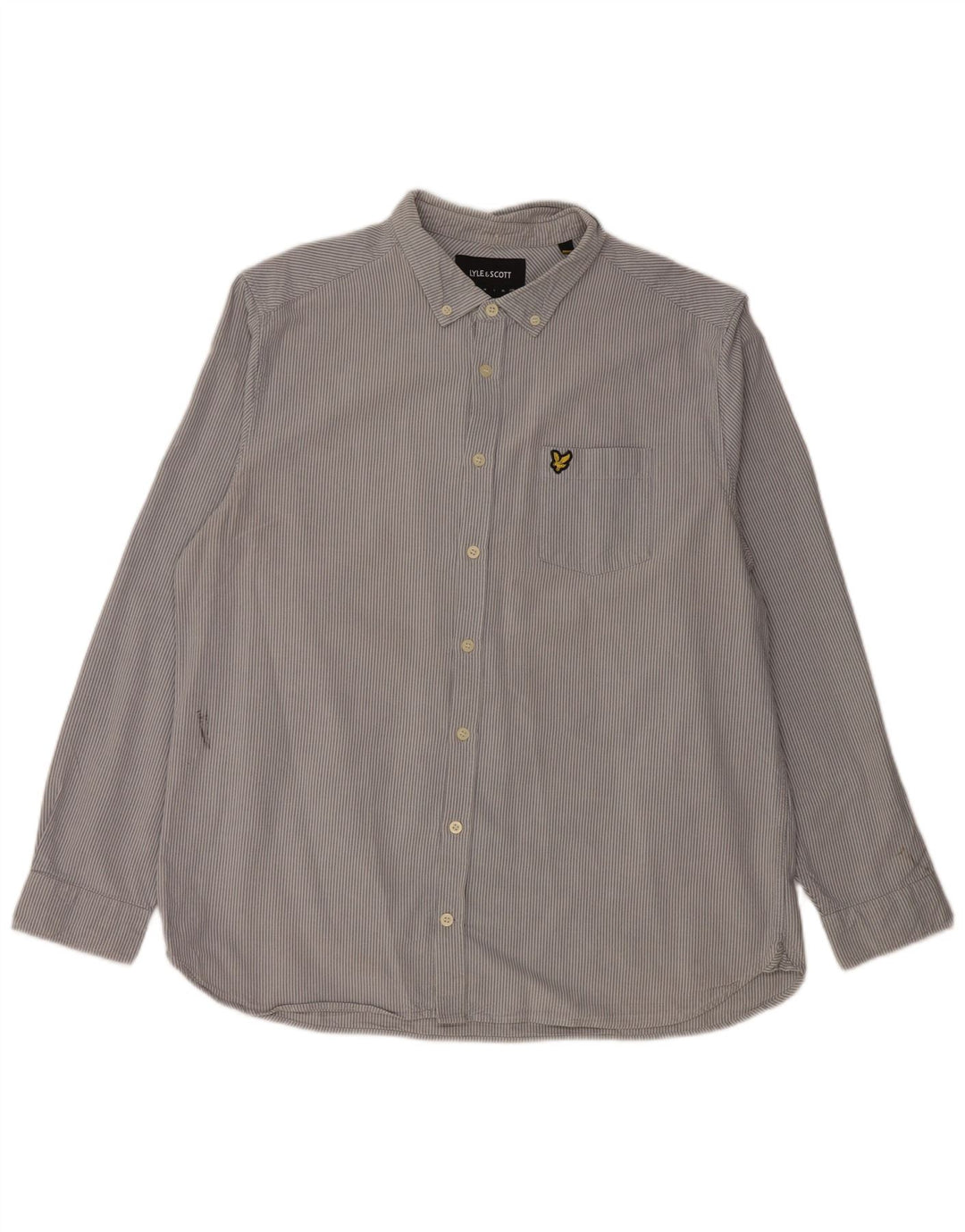 Cămașă pentru bărbați LYLE & SCOTT 2XL, bumbac cu dungi albastre