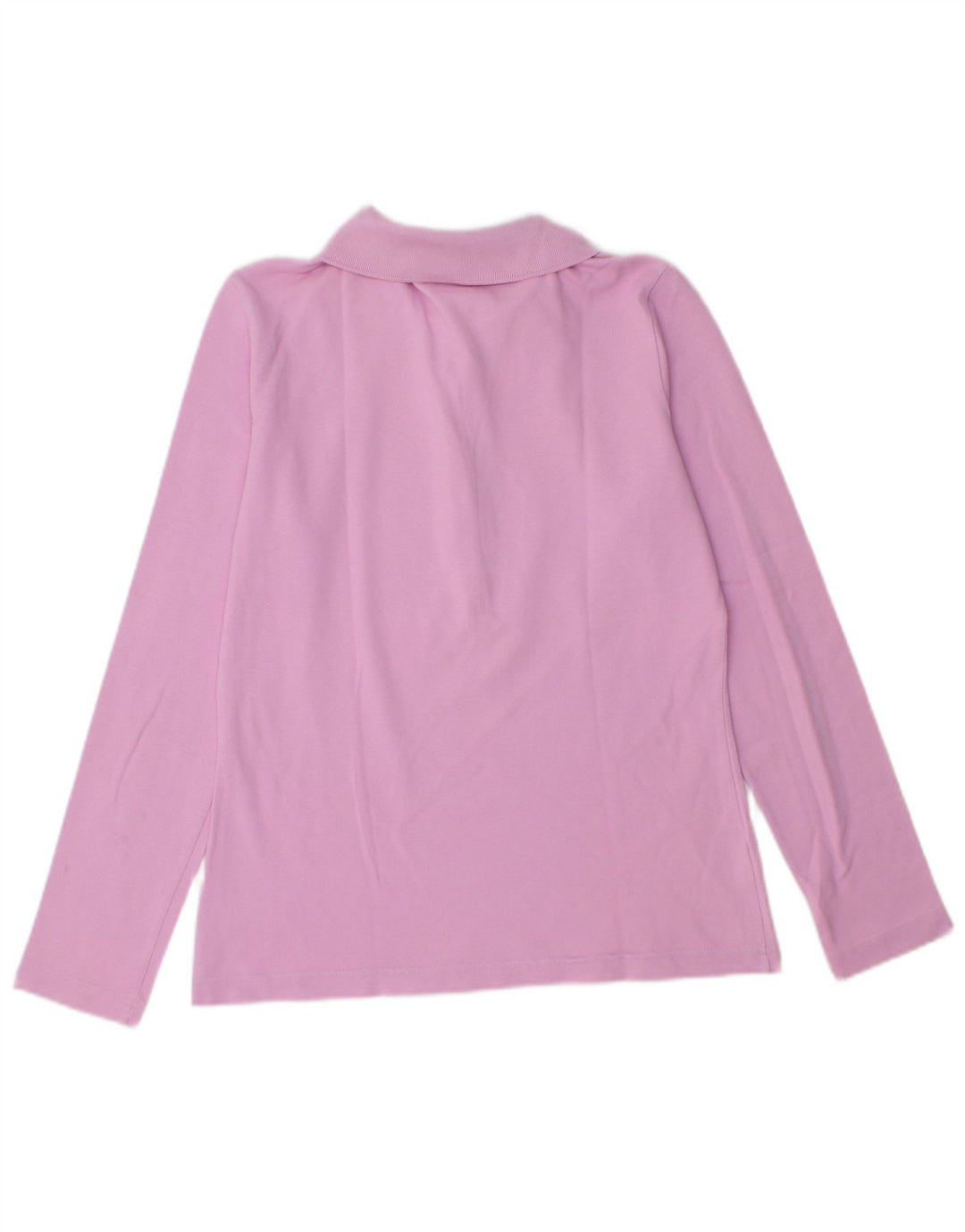 Tricou polo pentru femei Lacoste cu mânecă lungă, mărime 40, bumbac roz mediu