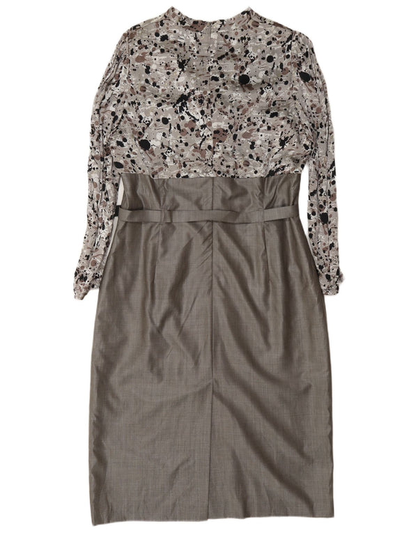 Rochie teacă cu mânecă lungă pentru femei Jean Paul UK 18 XL, viscoză cu pete gri